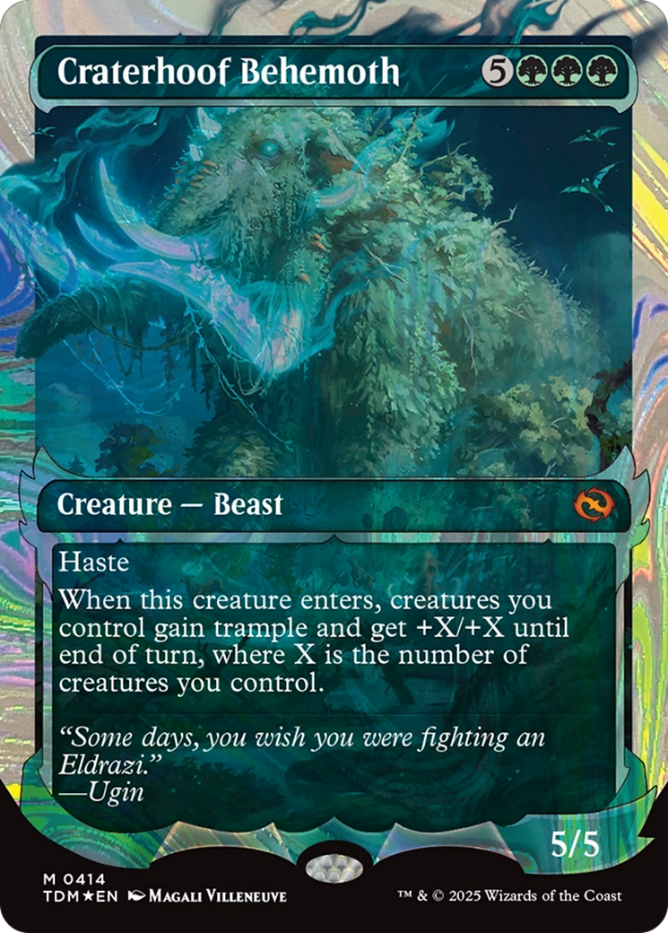 Tarkir: Dragonstorm - (TDM-414) - Craterhoof Behemoth (Showcase) (Halo Foil): (Showcase) Foil