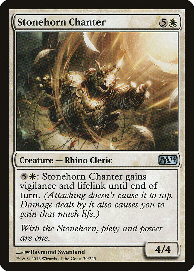 Magic 2014 - (M14-039) - Stonehorn Chanter Foil