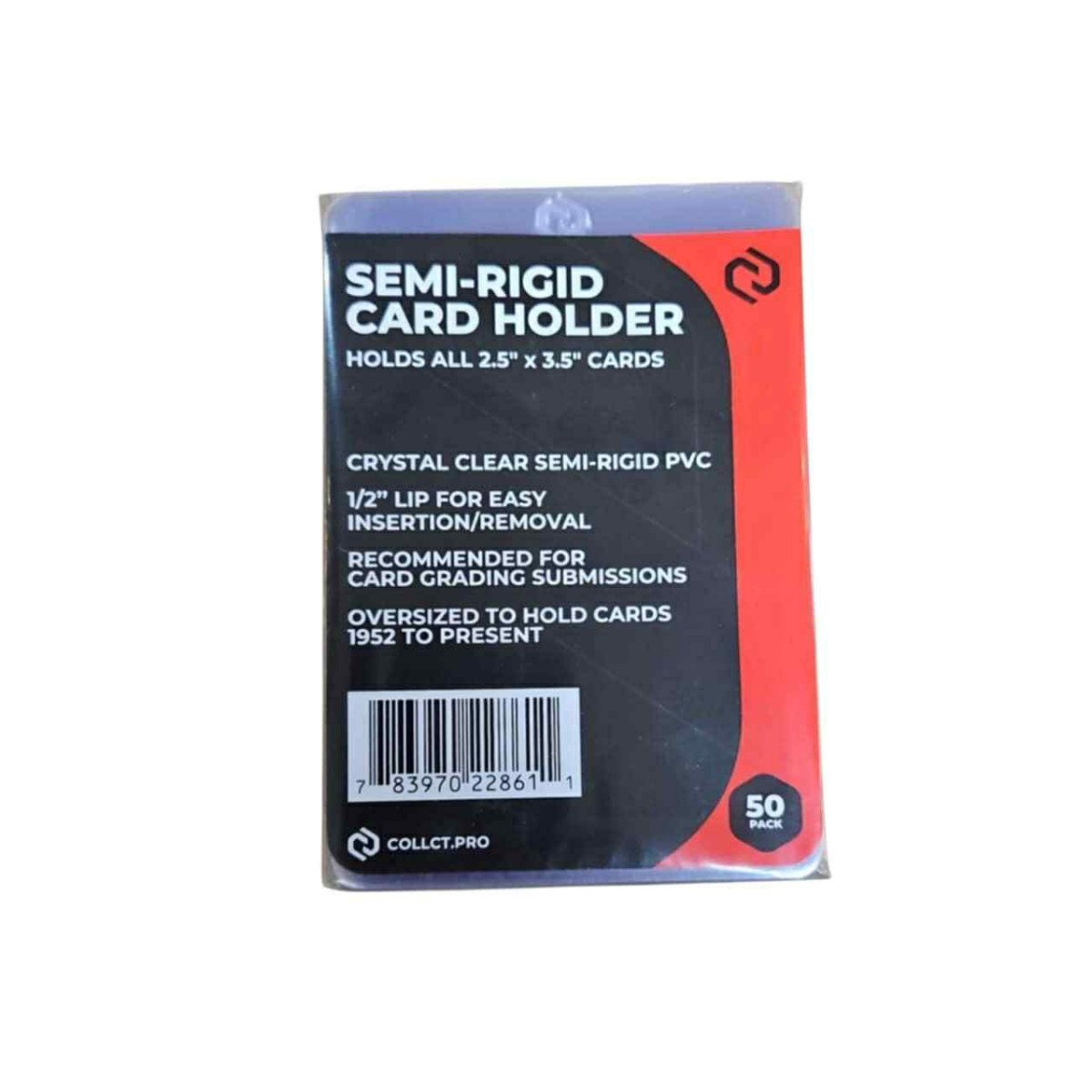 Collect Pro Semi-Rigid Card Holders - 50 count (2.5"x3.5")