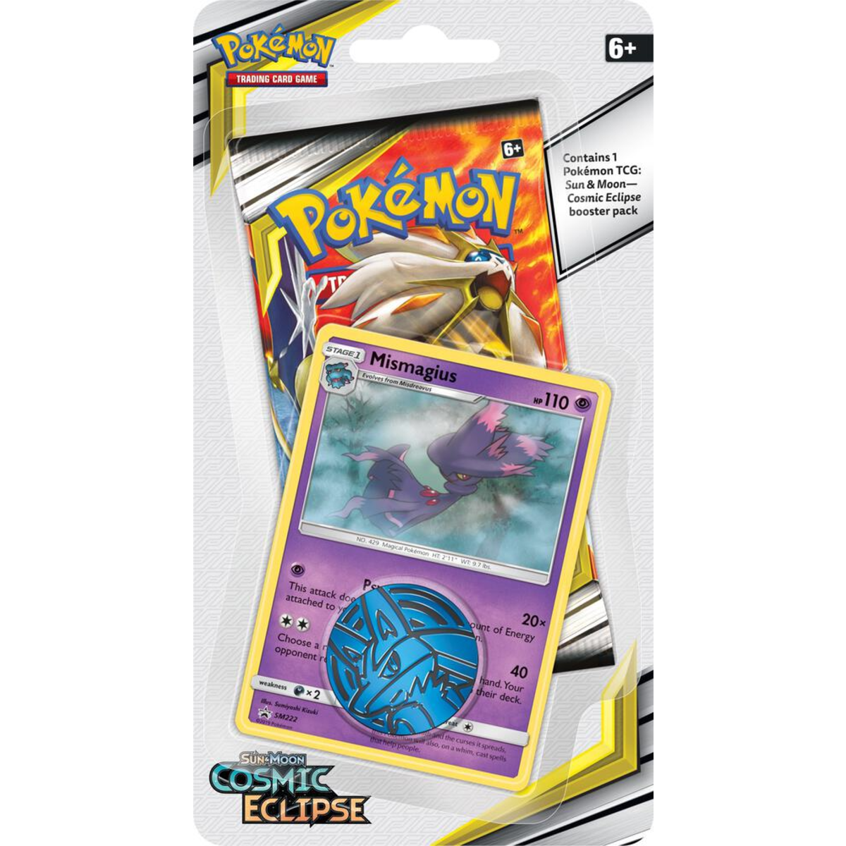 Pokemon Sun & Moon - SM12 - Cosmic Eclipse Checklane Blister Pack (Mismagius)