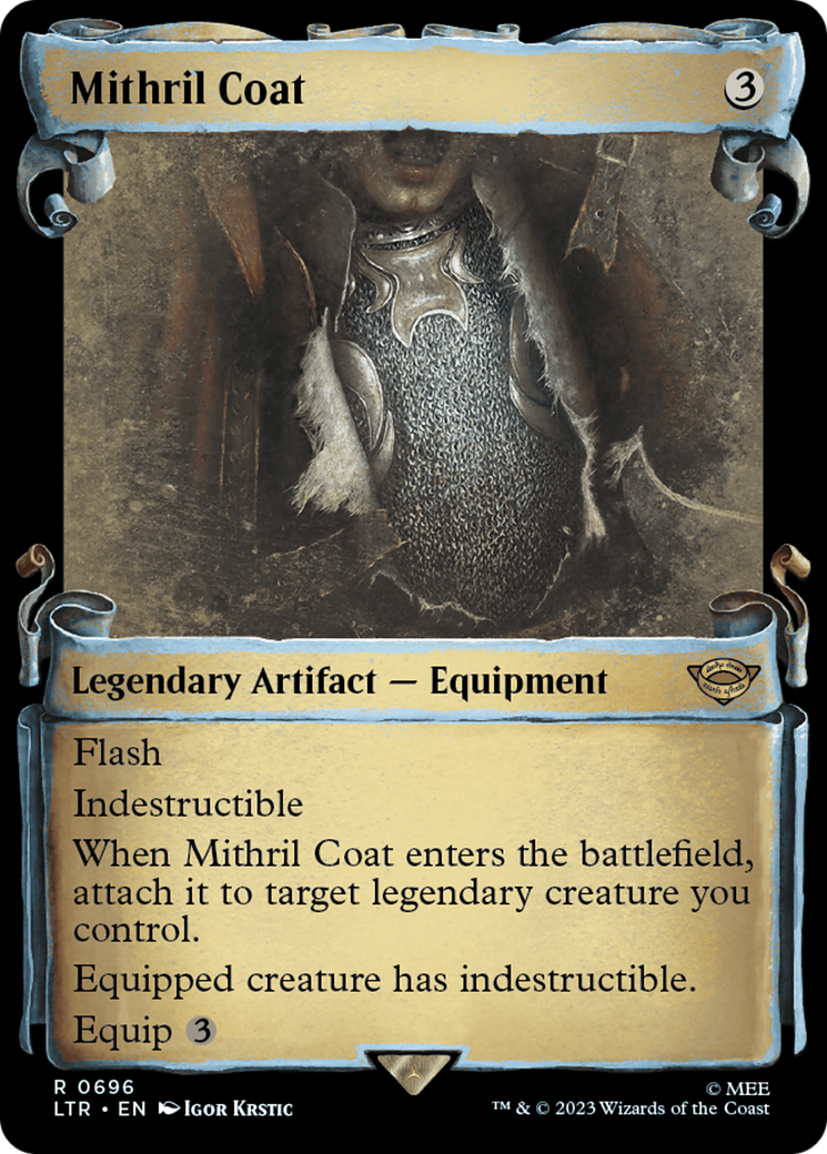 The Lord of the Rings: Tales of Middle-earth - (LTR-696) - Mithril Coat (Showcase Scrolls): (Showcase) Foil