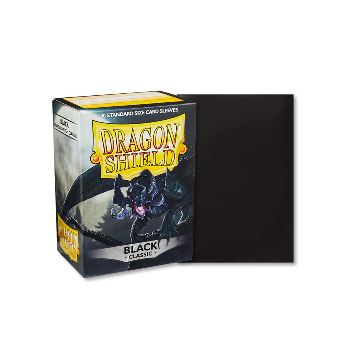 Dragon Shield Classic Black Standard Size Deck Sleeves - 100ct