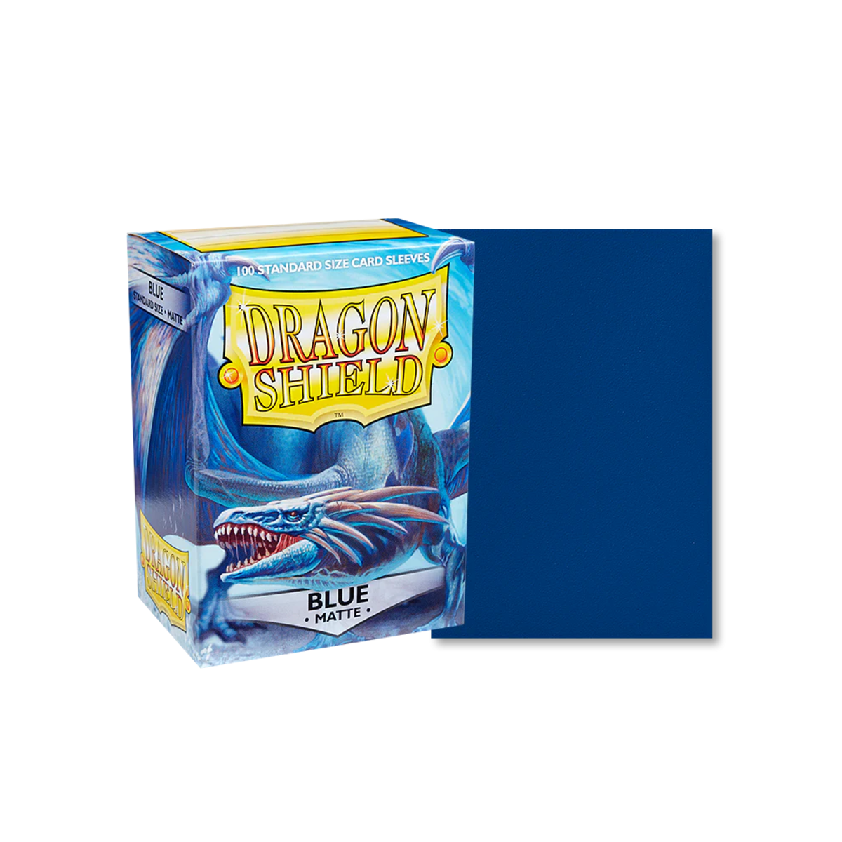 Dragon Shield Matte Blue Standard Size Deck Sleeves - 100ct