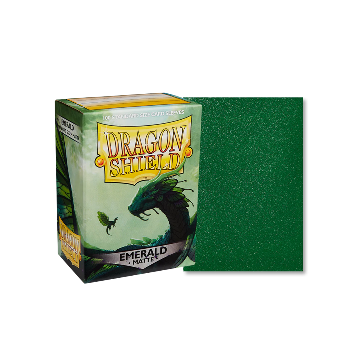Dragon Shield Matte Emerald Green Standard Size Deck Sleeves - 100ct