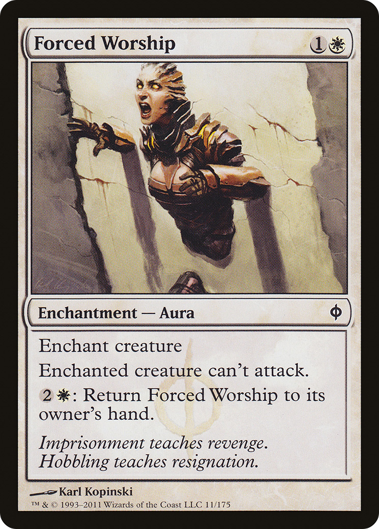 New Phyrexia - (NPH-011) - Forced Worship Foil