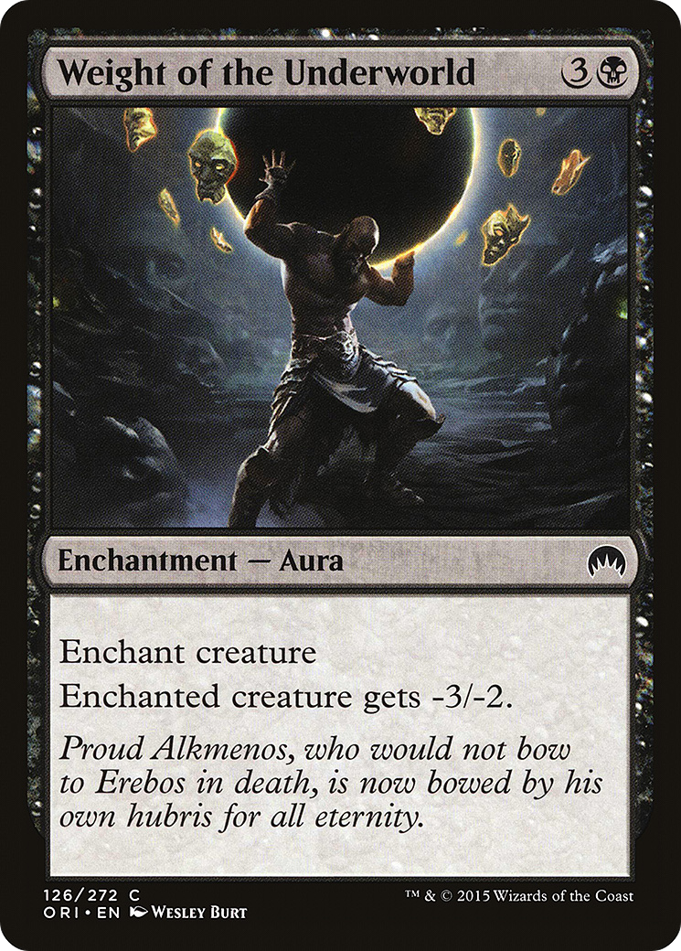 Magic Origins - (ORI-126) - Weight of the Underworld Foil
