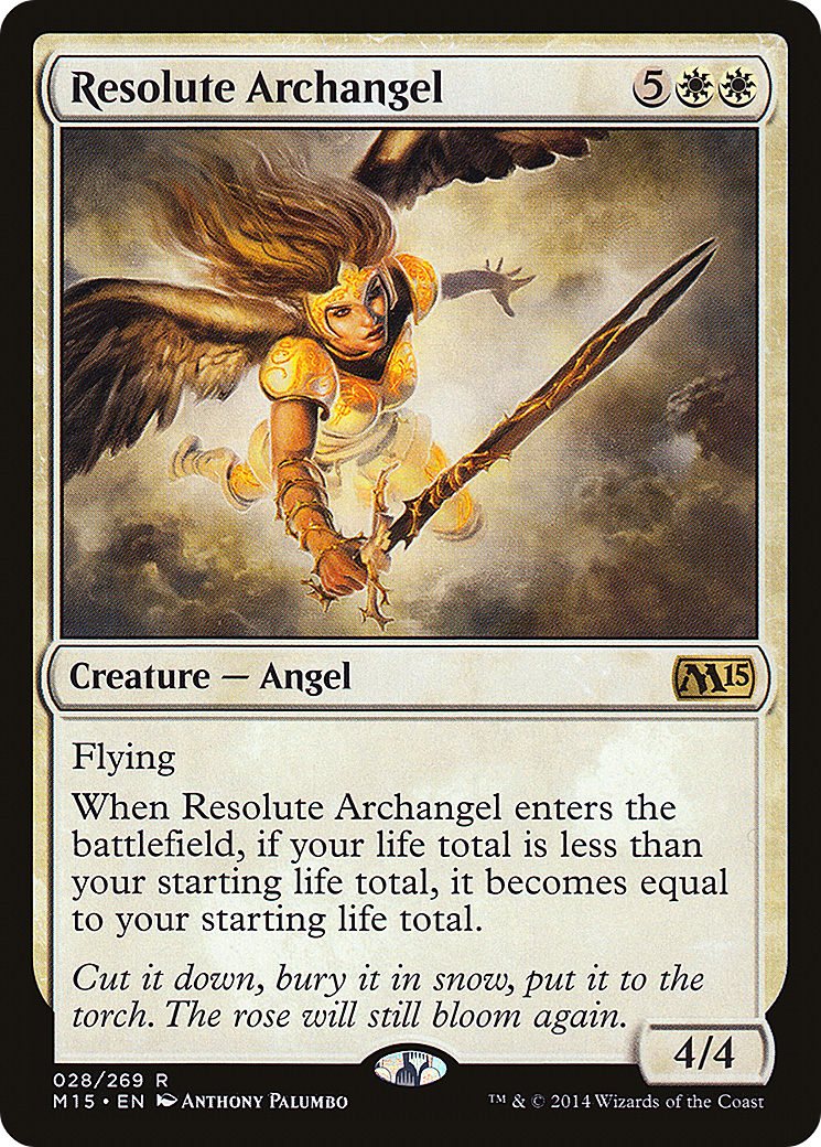 Magic 2015 - (M15-028) - Resolute Archangel Foil
