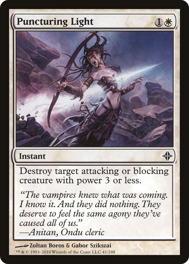 Rise of the Eldrazi - (ROE-041) - Puncturing Light Foil
