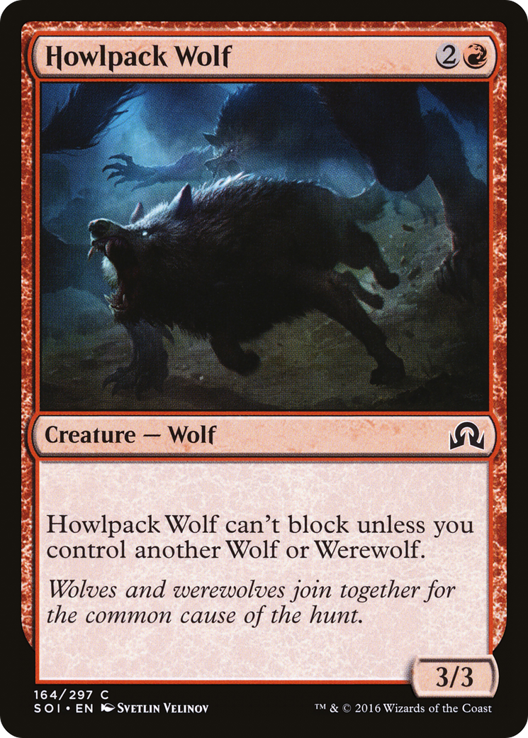 Shadows over Innistrad - (SOI-164) - Howlpack Wolf