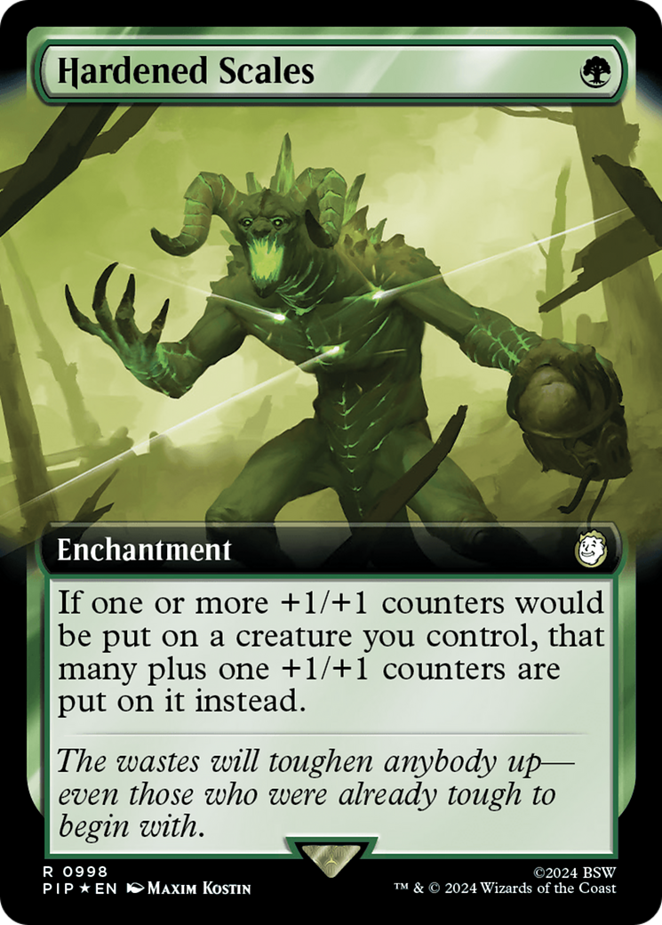 Fallout - (PIP-998) - Hardened Scales (Extended Art) (Surge Foil): (Extended Art) Foil