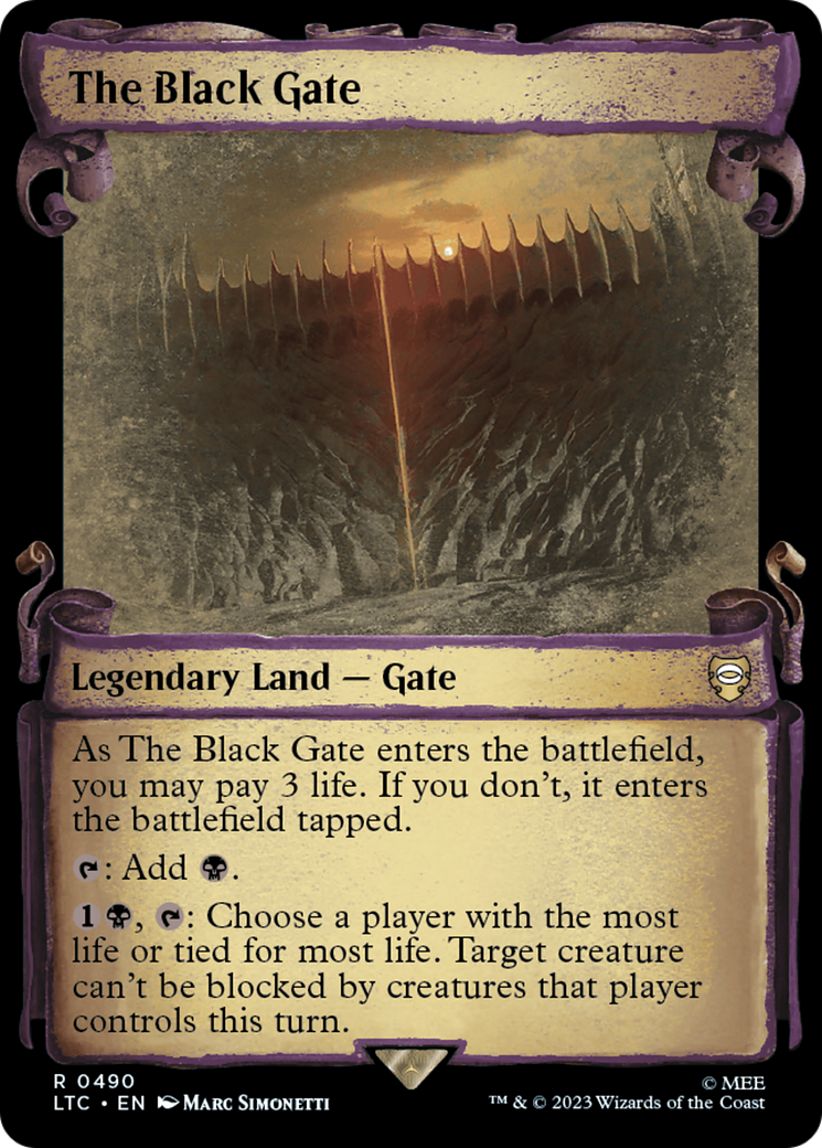 Tales of Middle-earth Commander - (LTC-490) - The Black Gate (Showcase Scrolls): (Showcase) Foil