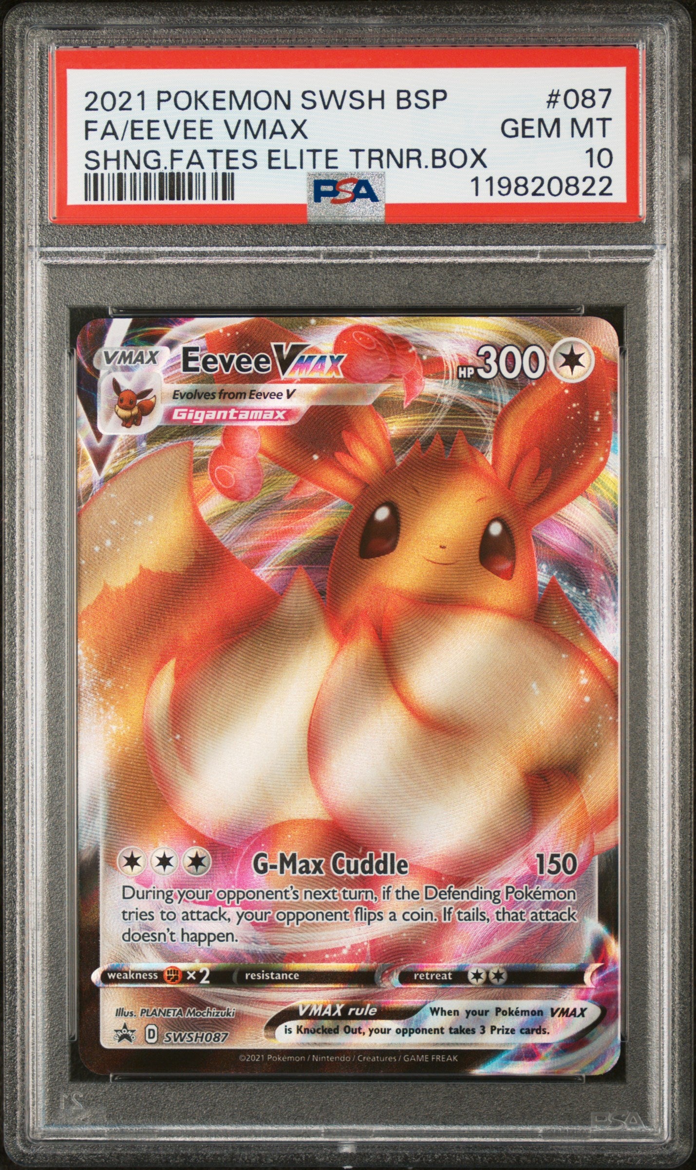 SWSH Sword & Shield Promo Cards SWSH087 PSA 10 #119820822 Eevee VMAX - Holofoil - Promo