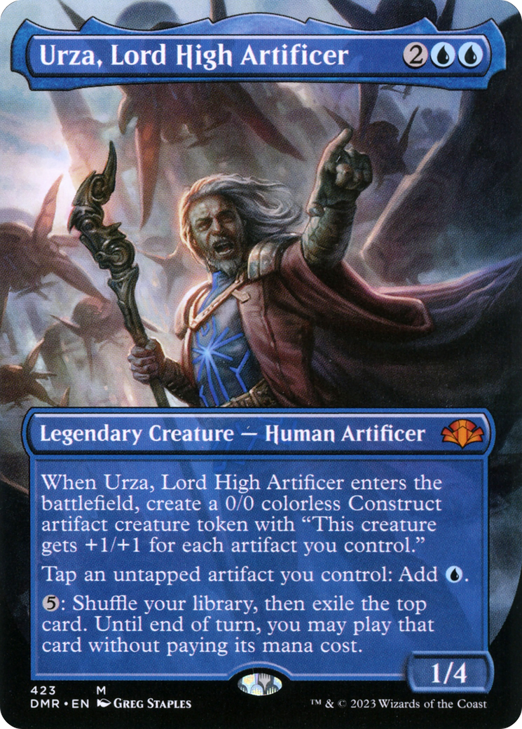 Dominaria Remastered - (DMR-423) - Urza, Lord High Artificer (Borderless)