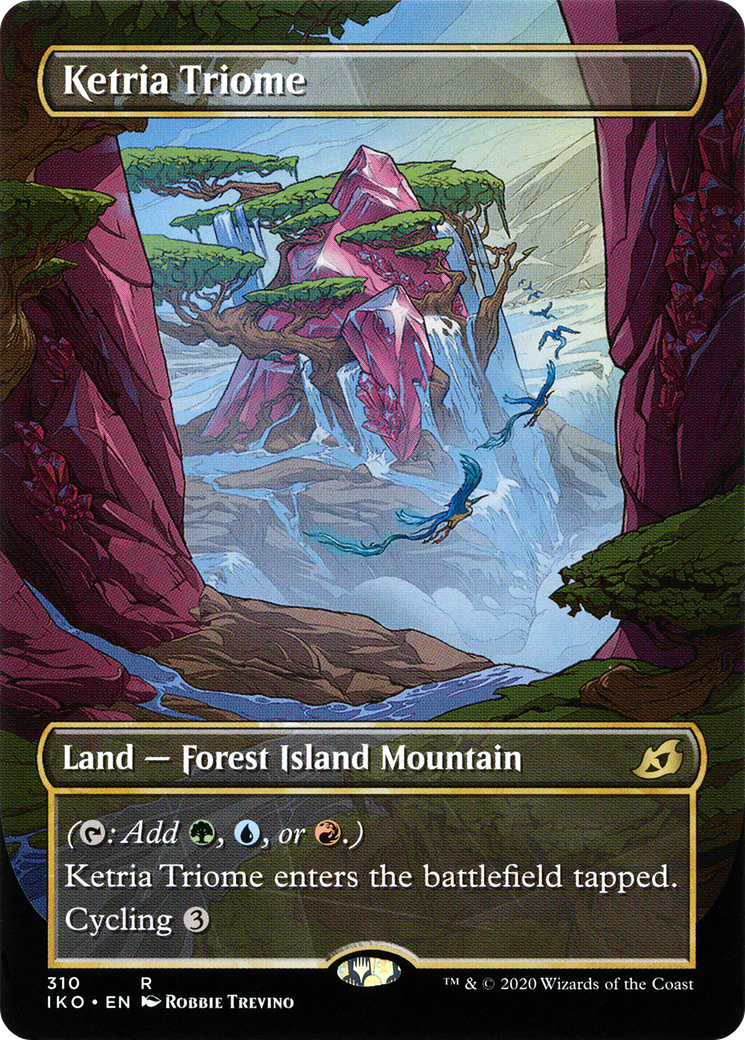 Ikoria: Lair of Behemoths - (IKO-310) - Ketria Triome (Showcase): (Showcase) (Borderless) Foil