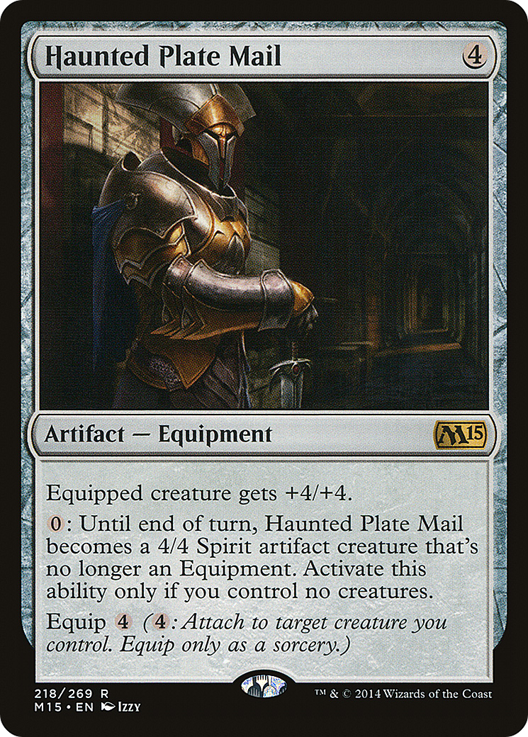 Magic 2015 - (M15-218) - Haunted Plate Mail Foil