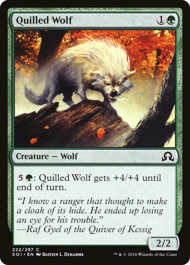 Shadows over Innistrad - (SOI-222) - Quilled Wolf Foil