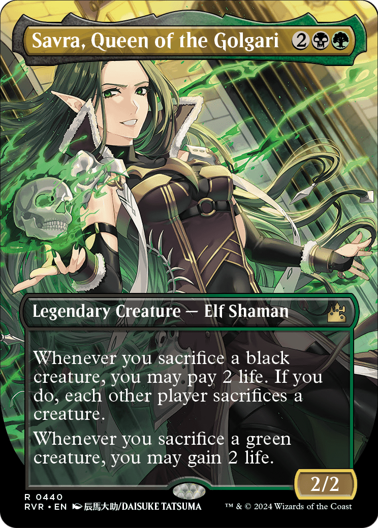Ravnica Remastered - (RVR-440) - Savra, Queen of the Golgari (Anime Borderless) Foil