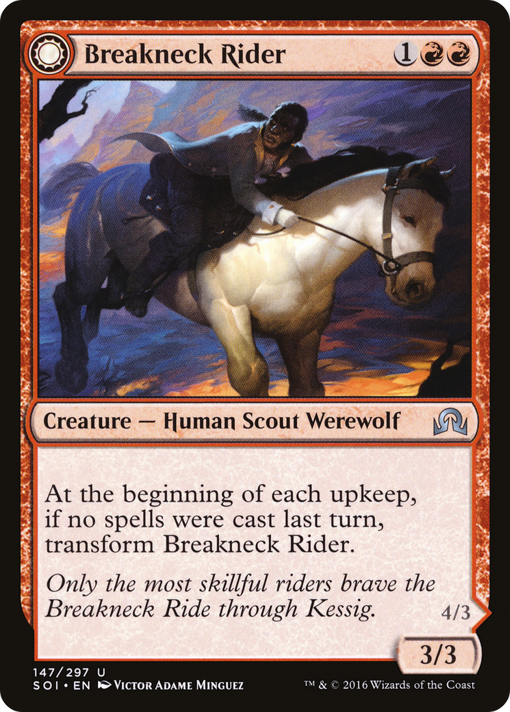Shadows over Innistrad - (SOI-147) - Breakneck Rider: (Double Faced Transform) Foil