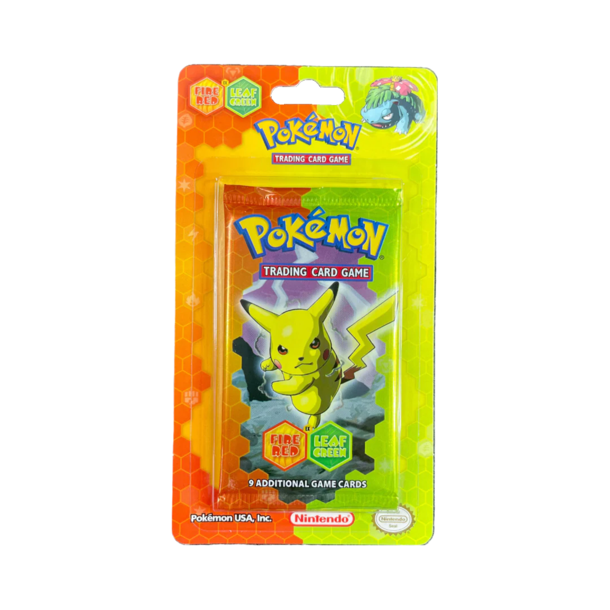 Pokemon ex - Fire Red Leaf Green Blister Pack w/ H7 Supplies Acrylic Case - Pikachu Pack Art