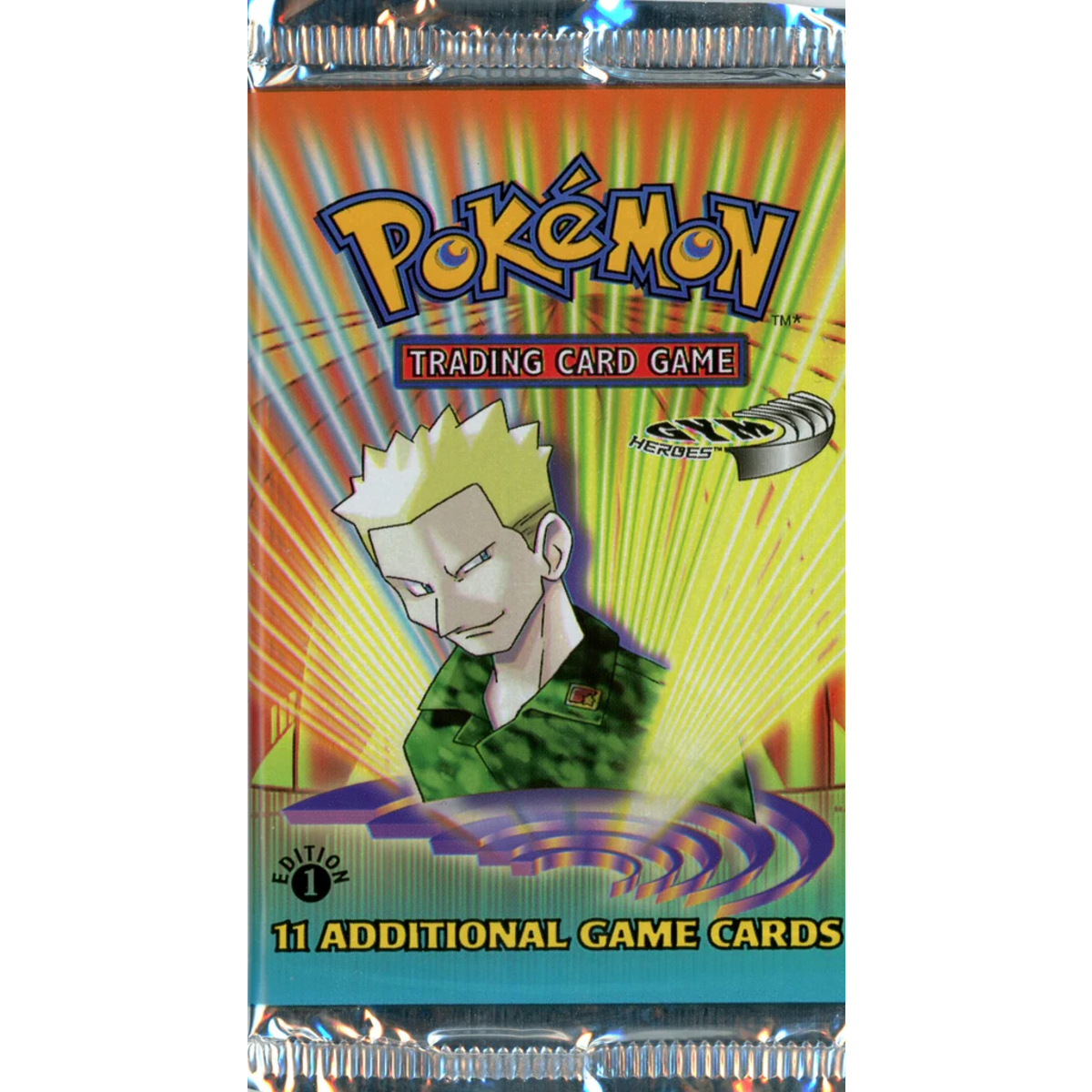 Pokemon Gym Heroes 1st Edition - Loose Booster Pack