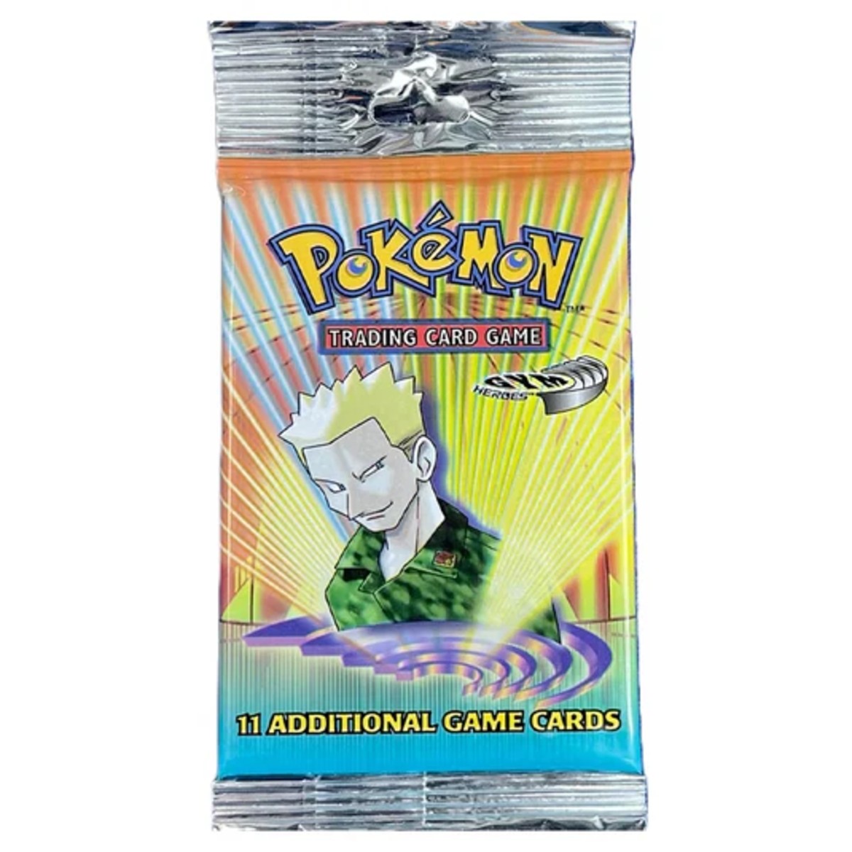 Pokemon Gym Heroes Unlimited - Long Crimp Loose Booster Pack (Lt. Surge Art)
