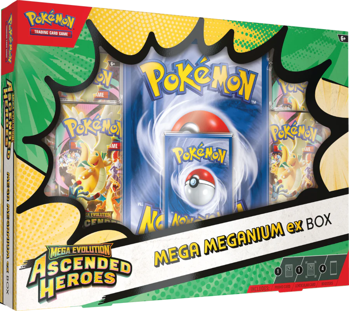 Pokemon Mega Evolution - Ascended Heroes Mega Meganium Ex Box (4 Packs)