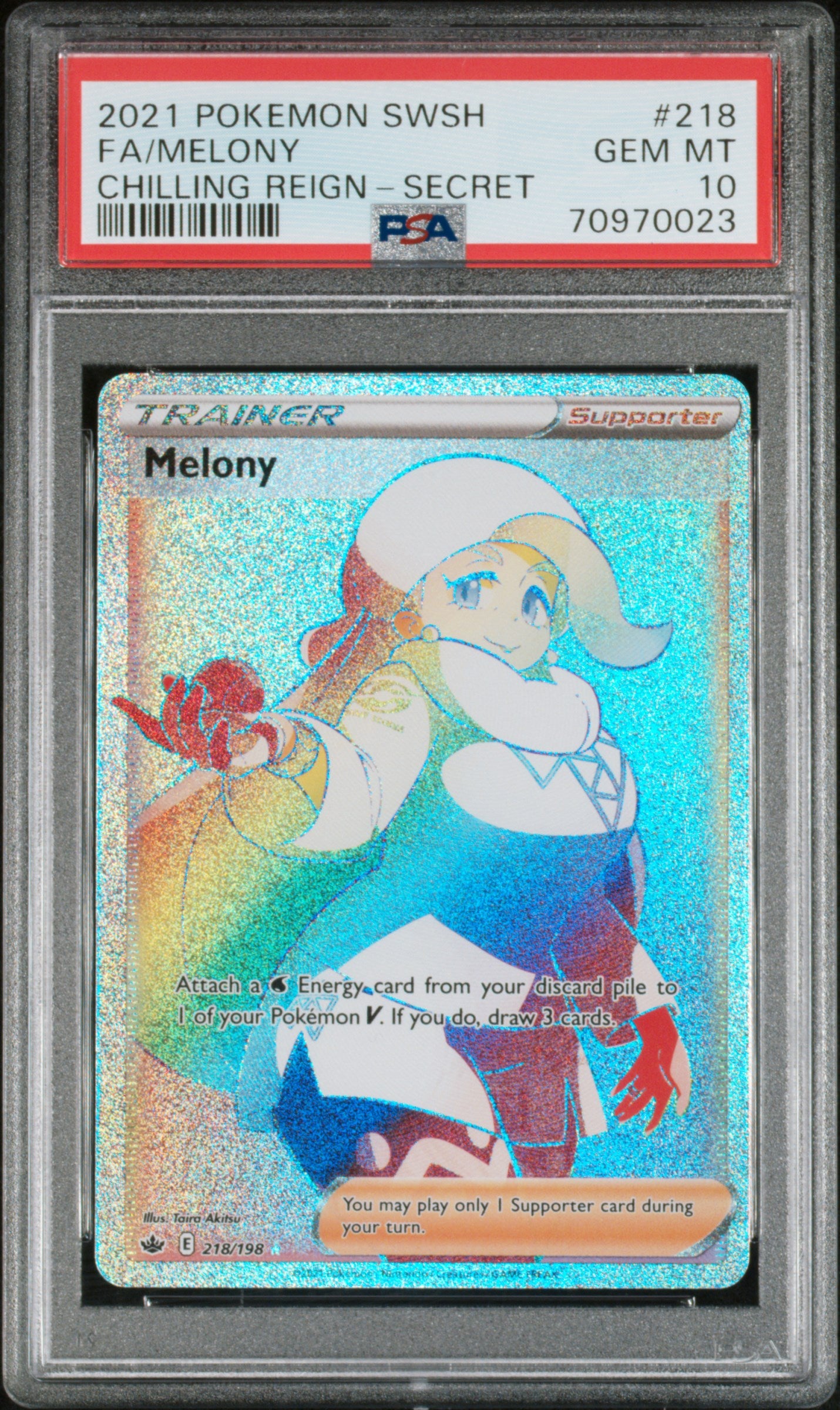 SWSH06 Chilling Reign 218/198 PSA 10 #70970023 Melony (Secret) - Holofoil - Secret Rare