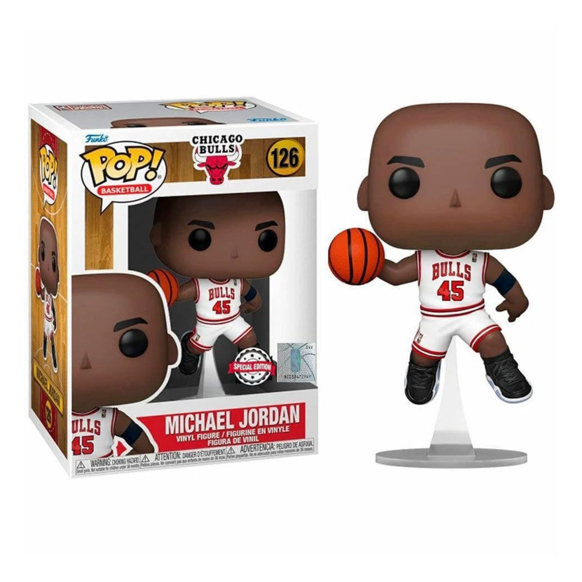 Funko Pop! Basketball - Michael Jordan (White #45 Jersey) #126