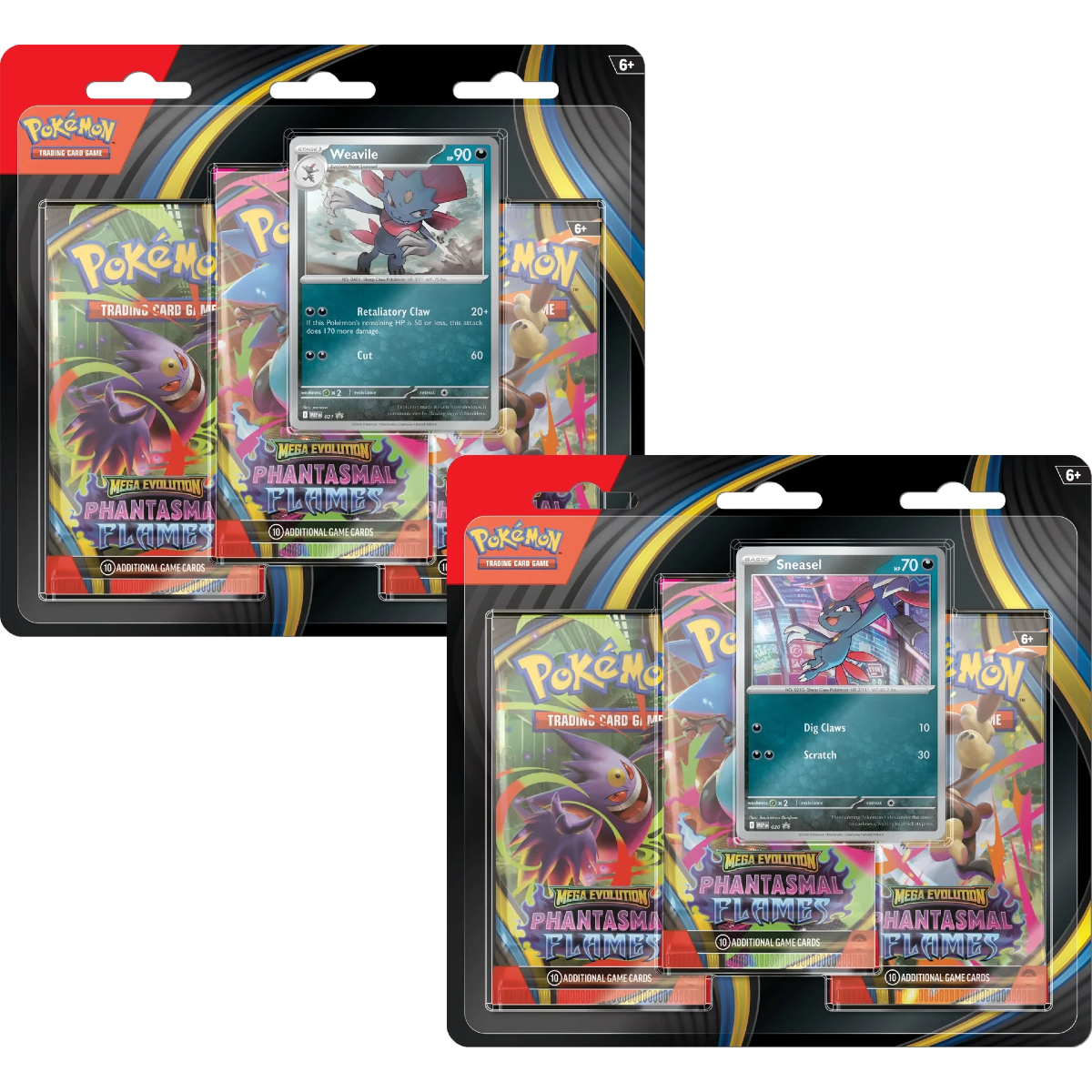 Pokemon Mega Evolution - ME02 - Phantasmal Flames 3-pack Blister (Random Promo)