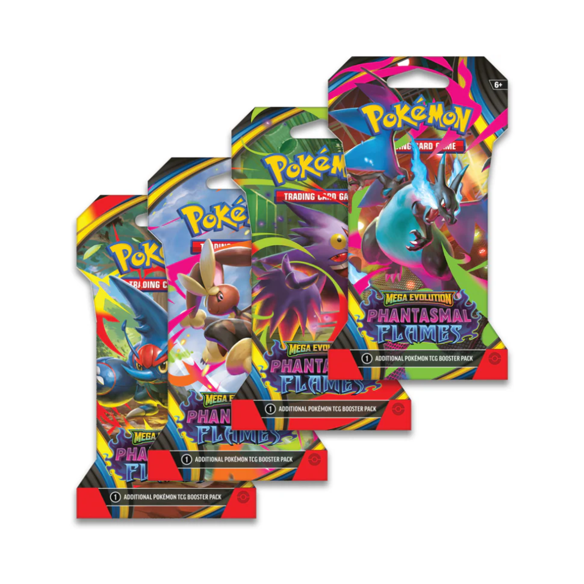 Pokemon Mega Evolution - ME02 - Phantasmal Flames Sleeved Booster Pack BeardyCards Pokemon Mega Evolution - ME02 - Phantasmal Flames Sleeved Booster Pack BeardyCards