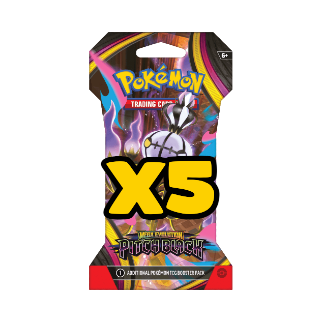 Pokemon Mega Evolution - ME05 - Pitch Black - Sleeved Booster 5 pack bundle PRE-ORDER (5 packs)