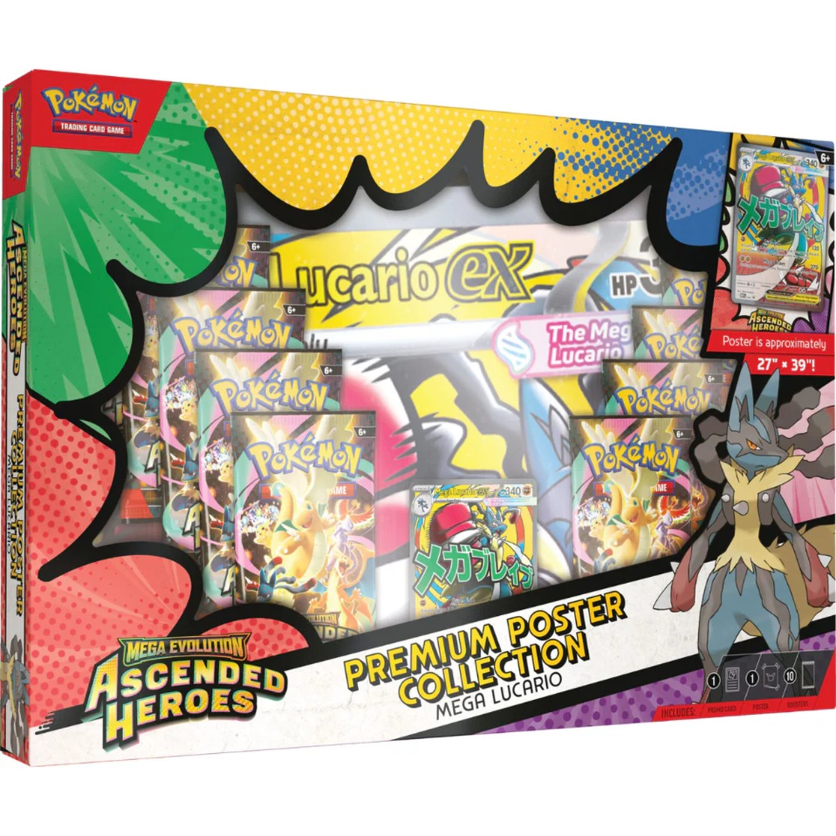 Pokemon Mega Evolution - Ascended Heroes Premium Poster Collection - Mega Lucario ex