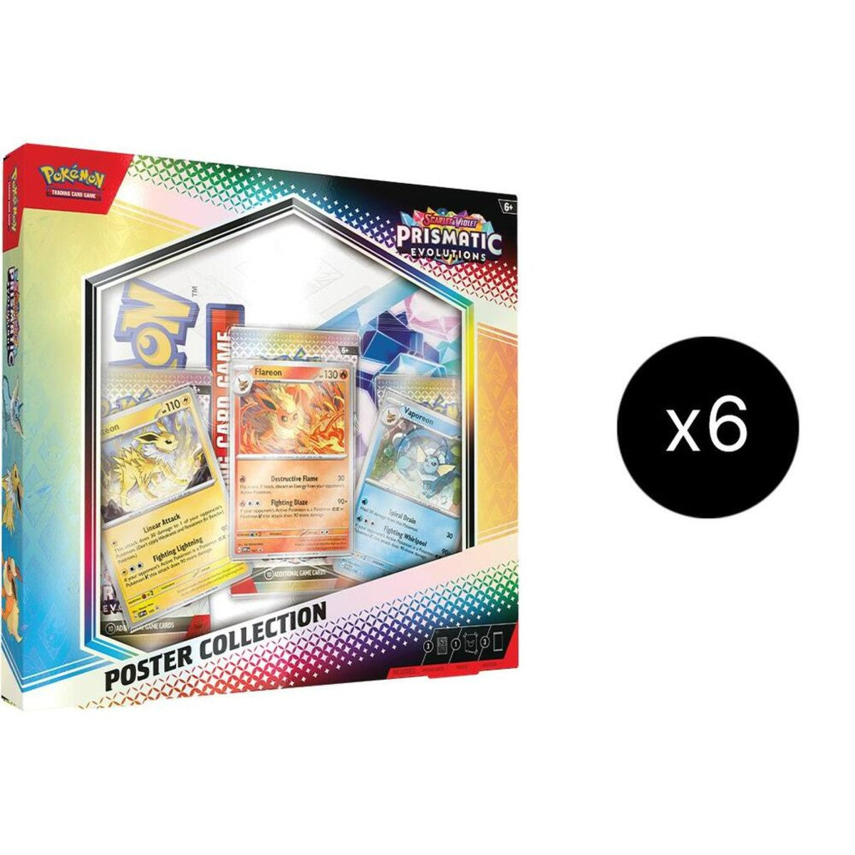 Pokemon Scarlet & Violet - SV08.5 - Prismatic Evolutions Poster Collection Sealed Case (6 Posters)
