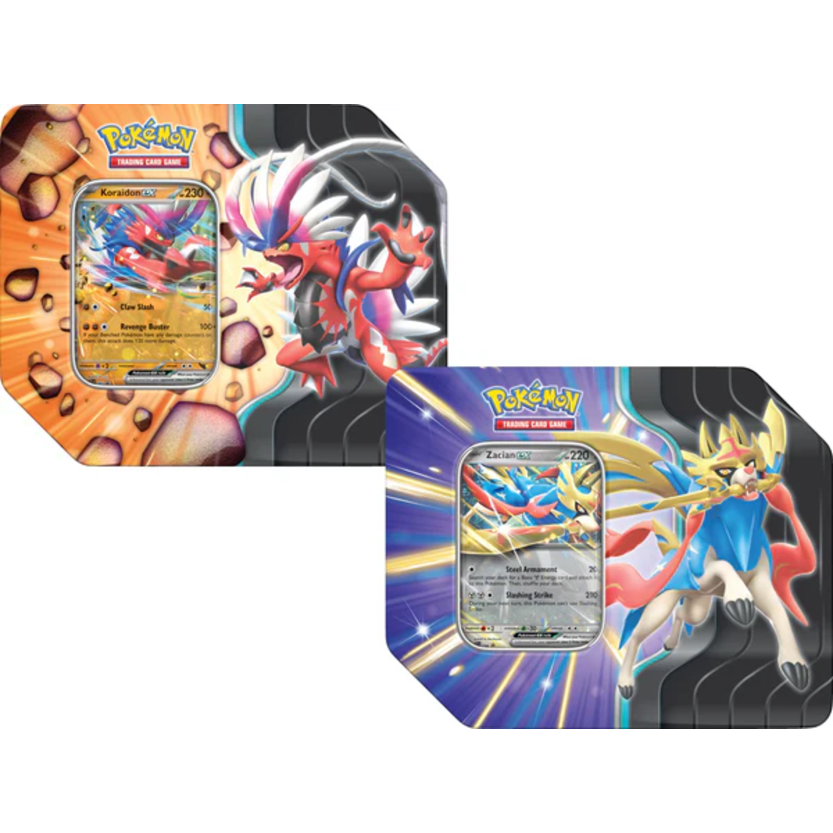 pokémon trading card game slashing legends tin zacian packs Pokemon Scarlet & Violet