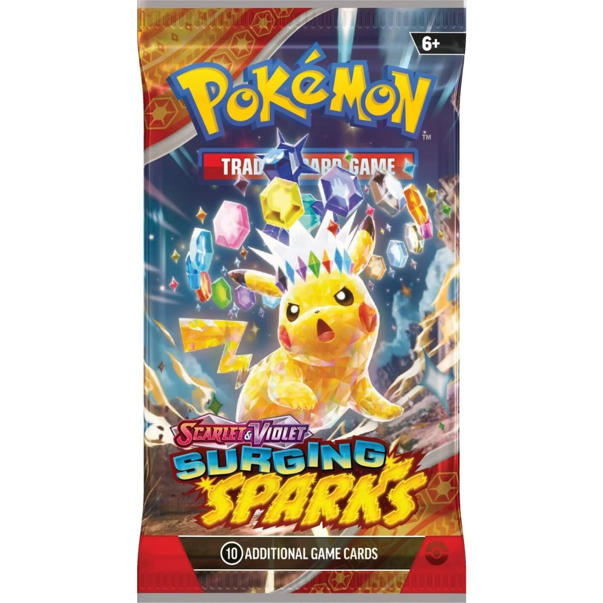 Pokemon Scarlet & Violet - SV08 - Surging Sparks Loose Booster Pack BeardyCards Pokemon Scarlet & Violet - SV08 - Surging Sparks Loose Booster Pack BeardyCards
