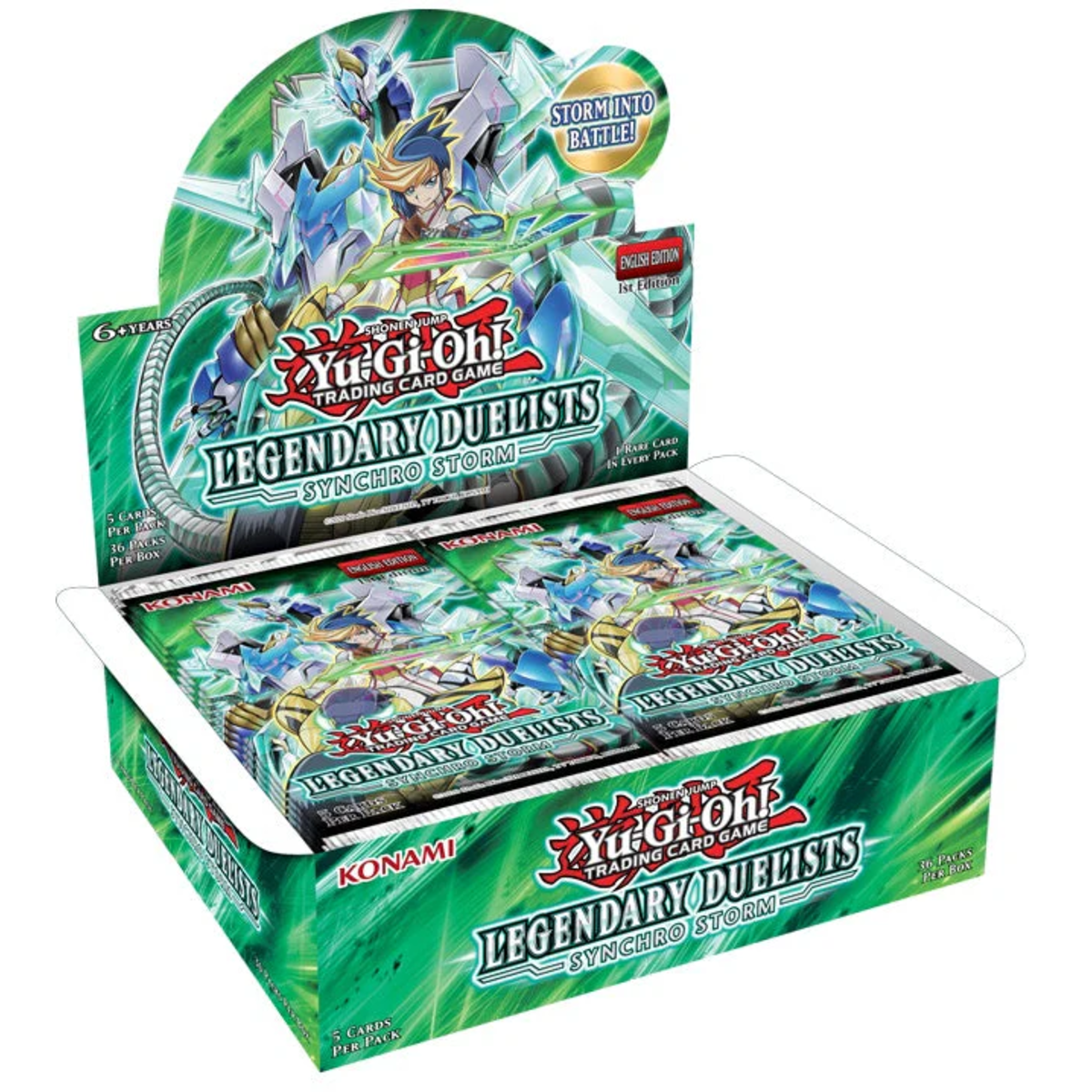 1st edition legend of blue eyes booster box Yugioh - Legendary Duelists: Synchro Storm
