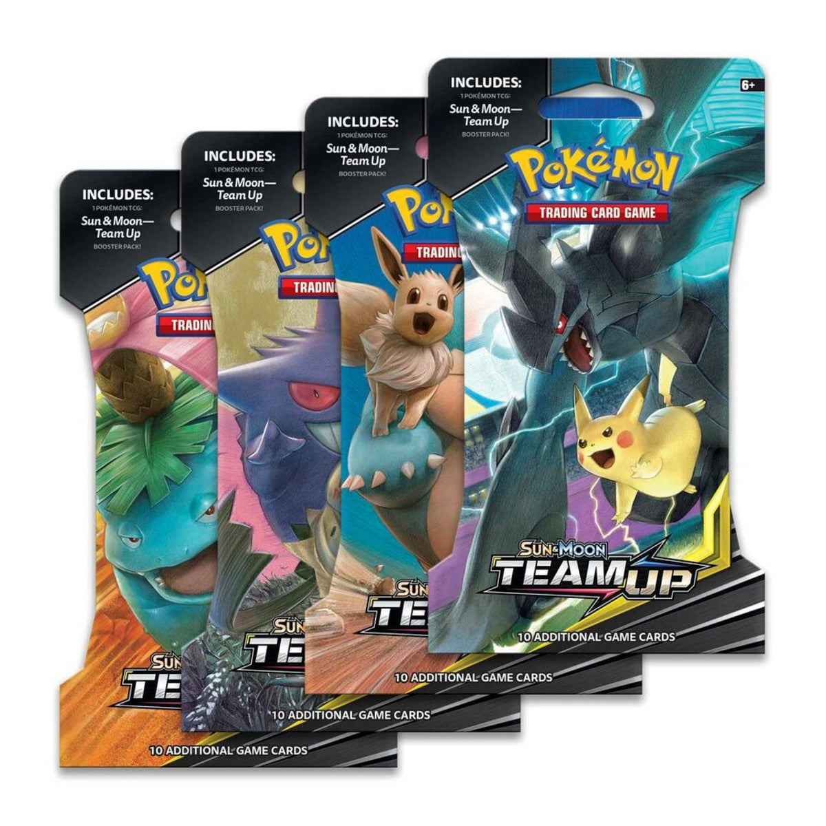 Pokemon Sun & Moon - SM09 - Team Up Sleeved Booster Pack Art Set (4 Packs)