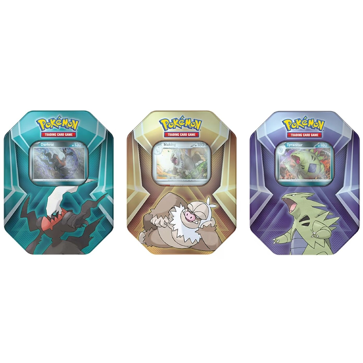 Pokemon TCG - Triple Whammy - Set of 3 Tins (Darkrai, Slaking, Tyranitar)