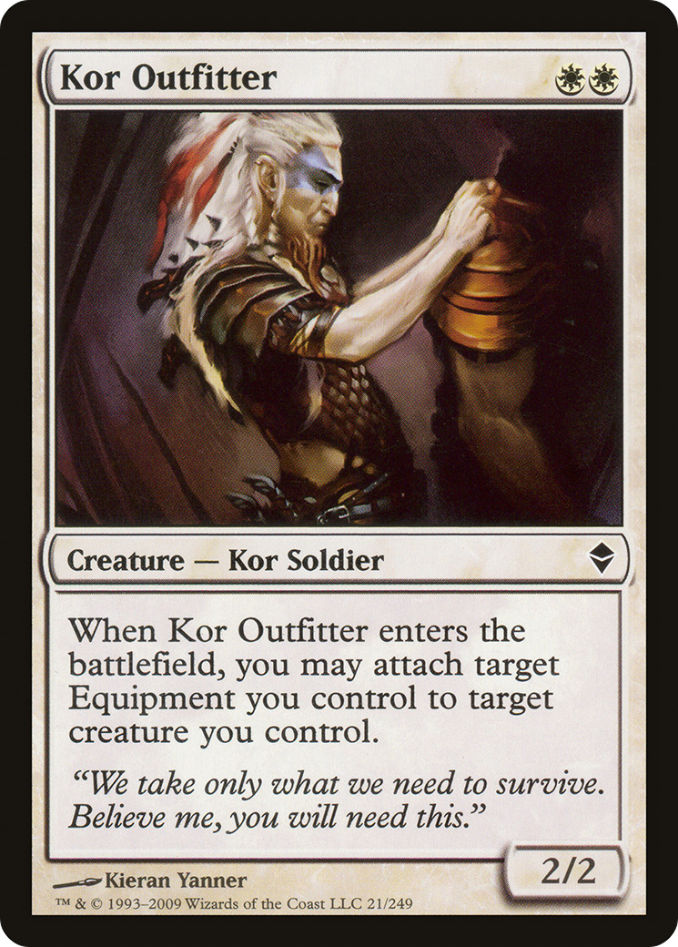 Zendikar - (ZEN-021) - Kor Outfitter Foil