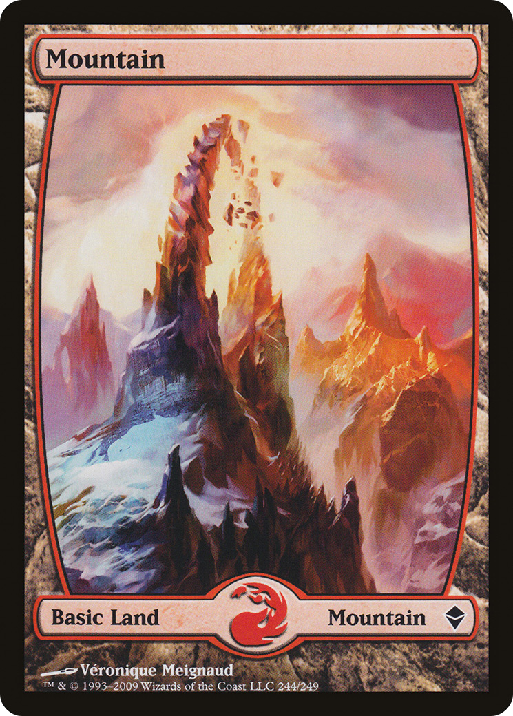 Zendikar - (ZEN-244) - Mountain (244) - Full Art Foil