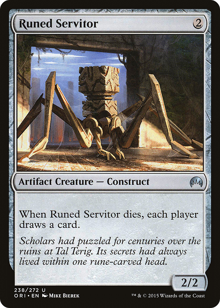 Magic Origins - (ORI-238) - Runed Servitor Foil