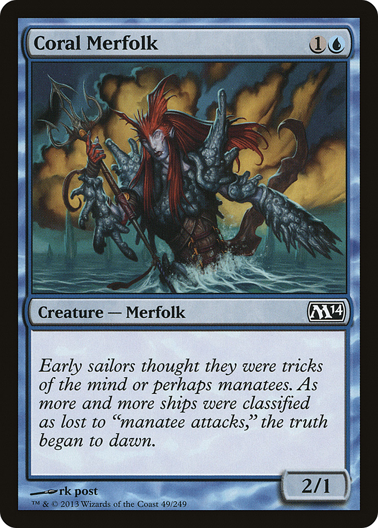 Magic 2014 - (M14-049) - Coral Merfolk Foil