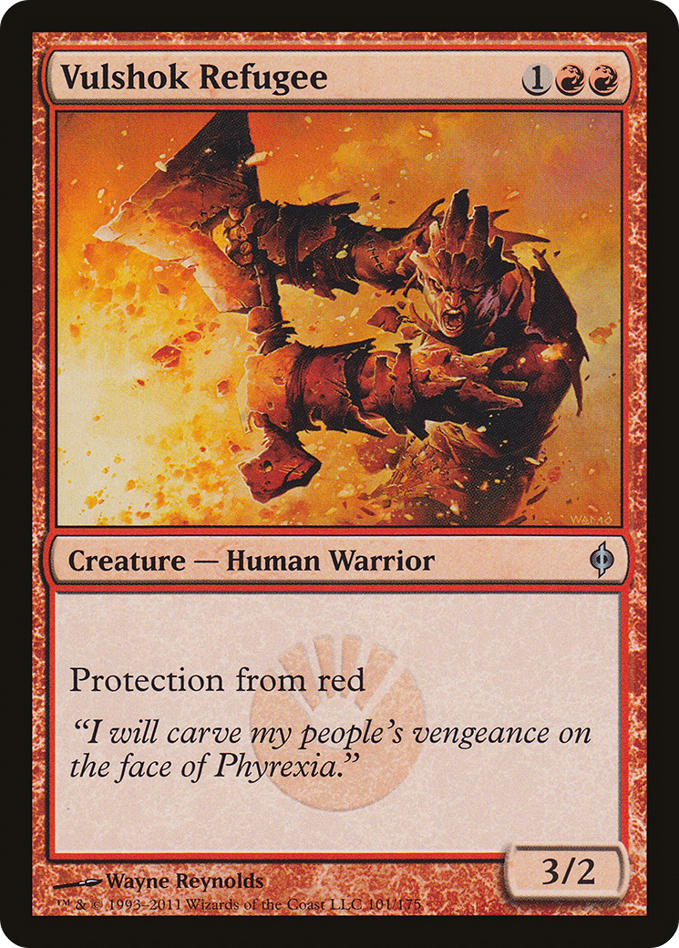 New Phyrexia - (NPH-101) - Vulshok Refugee Foil