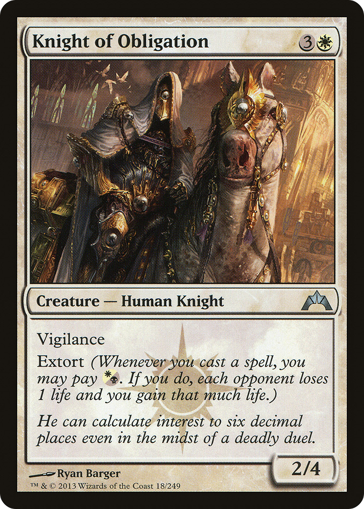 Gatecrash - (GTC-018) - Knight of Obligation