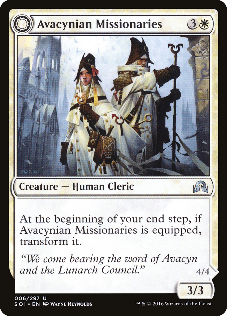 Shadows over Innistrad - (SOI-006) - Avacynian Missionaries: (Double Faced Transform) Foil