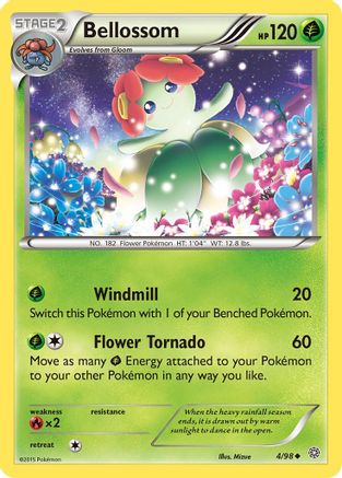 XY  Ancient Origins  004/98 Bellossom  - Reverse Holofoil - Uncommon