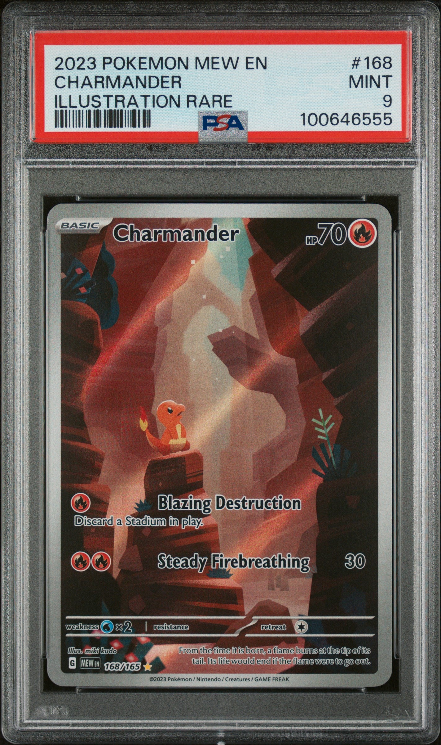 SV Scarlet & Violet 151  168/165 PSA9 #100646555 Charmander  - Holofoil - Illustration Rare