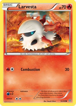 XY  Ancient Origins  016 Larvesta  - Reverse Holofoil - Common