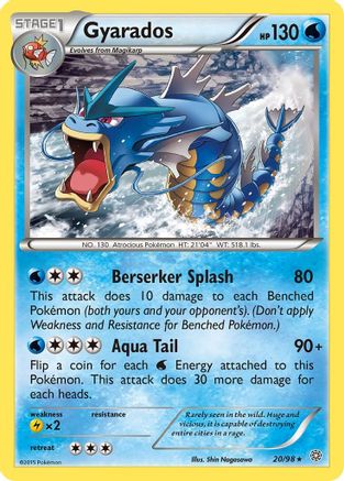 XY  Ancient Origins  020/98 Gyarados (20)  - Reverse Holofoil - Rare