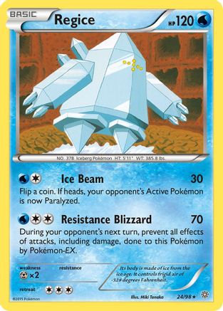 XY  Ancient Origins  024/98 Regice  - Reverse Holofoil - Rare